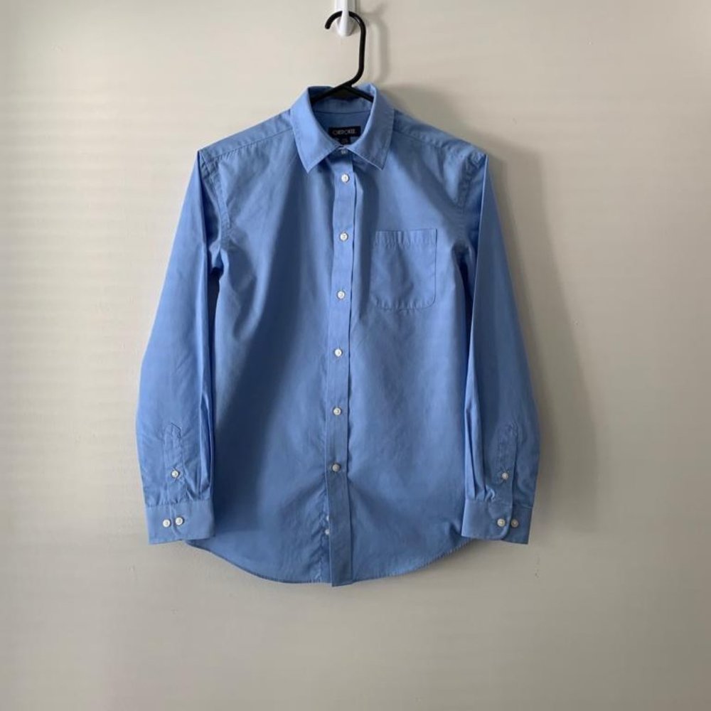 Cherokee Long Sleeve Button Down Shirt Boy's 12/14